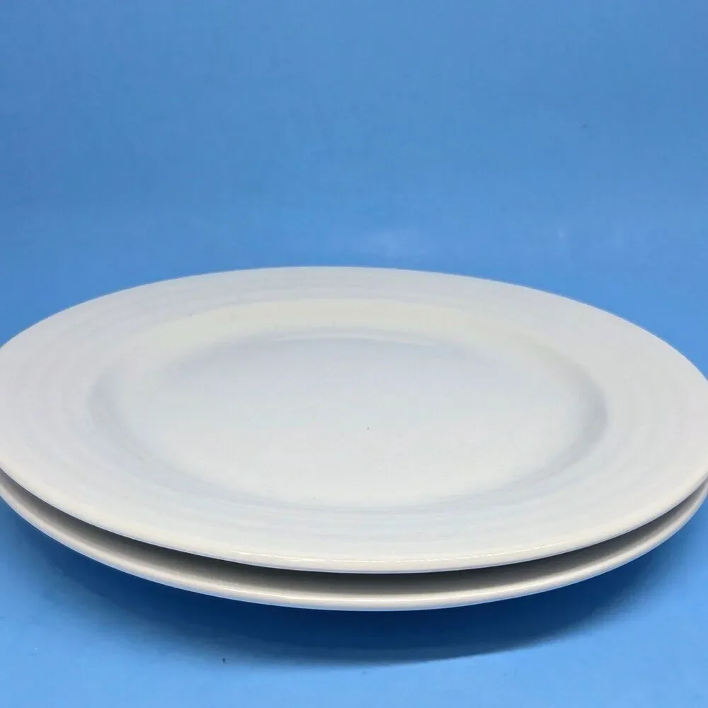 Crate & Barrel White Spal Porcelain Roulette 10.5